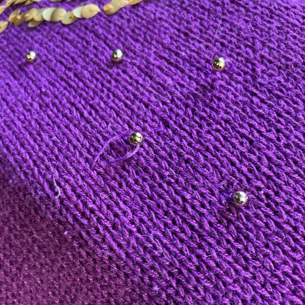 Victoria Harbour Purple Sweatshirt with Gold Accents - Picture 6 of 6